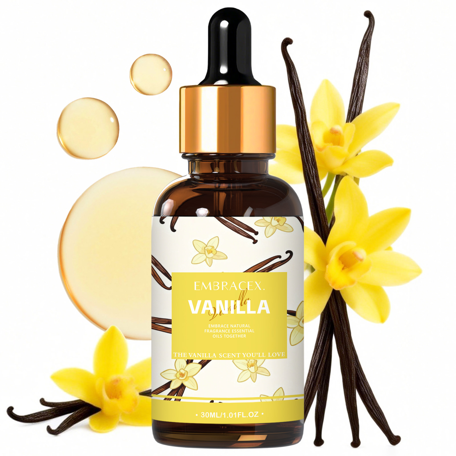 Home Fragrance Gift - 30ml バニラフレグランスオイル ディフューザー用 キャンドル作り用 友人へのギフト 温かい香り