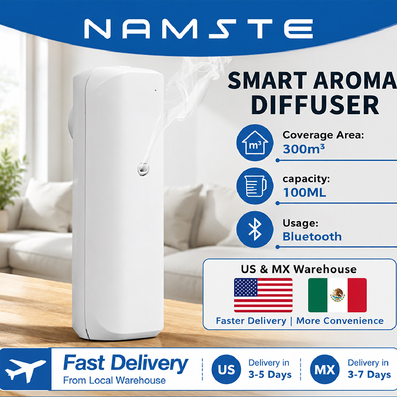 NAMSTE アロマオイルディフューザー Bluetooth - Home Fragrance Logo のレビューと価格