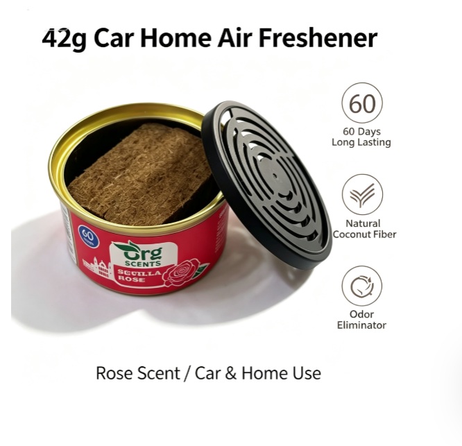 42g 車用芳香剤 固形香水缶 60日間持続 気臭除去剤 液 - Home Fragrance Logo のレビューと価格