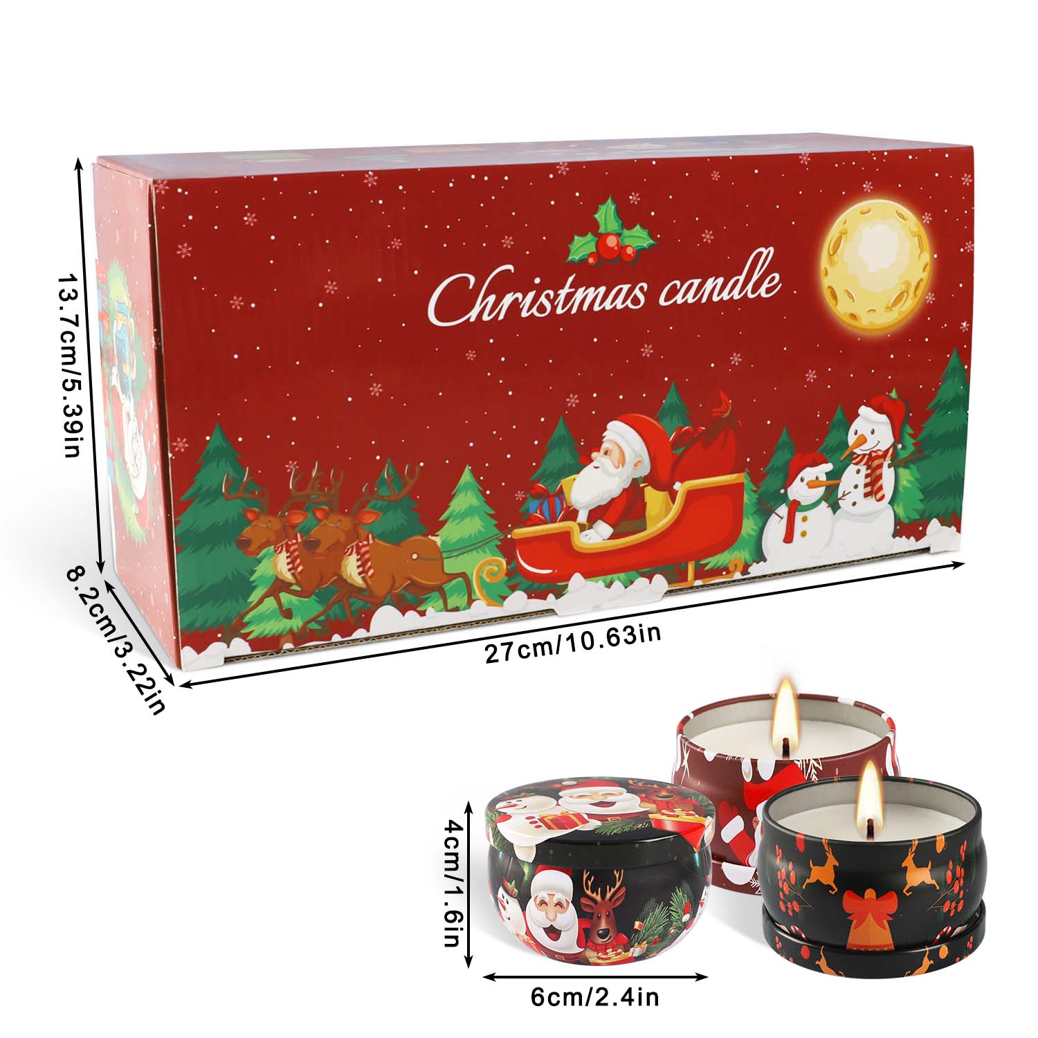 2.3インチ、16個入りクリスマス香りのキャンドルセット、高 - Home Fragrance Gift のレビューと価格